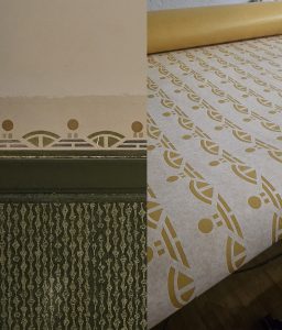 Création de pochoir sur mesure pour frise murale à La Chaux-de-Fonds par PixelPub.